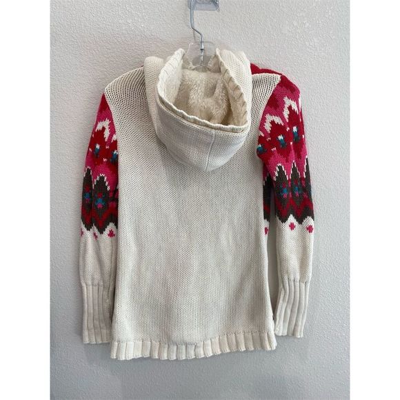 Old Navy Kids Fair Isle Hooded Cardigan Jacket Size 5 Multicolor - Picture 2 of 4